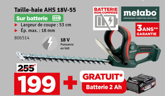 Mr Bricolage Metabo Taille-haie AHS 18V-55 aanbieding