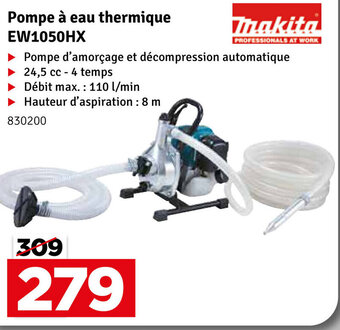Mr Bricolage Makita Pompe a eau thermique EW1050HX aanbieding