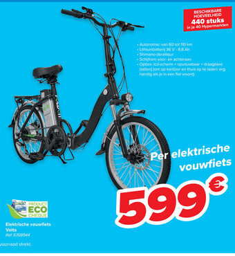 Carrefour Elektrische vouwfiets volta aanbieding