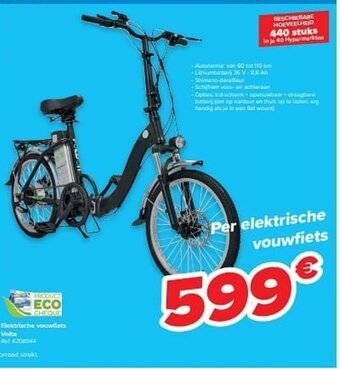 Carrefour Elektrische vouwfiets volta aanbieding