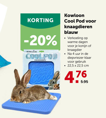 AVEVE Kowloon cool pod voor knaagdieren blauw 22,5x22,5 cm aanbieding