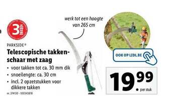 Lidl Telescopische Takkenschaar Met Zaag aanbieding
