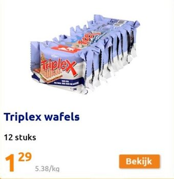 Action Triplex wafels 12 stuks aanbieding