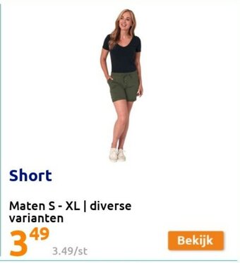 Action Short aanbieding