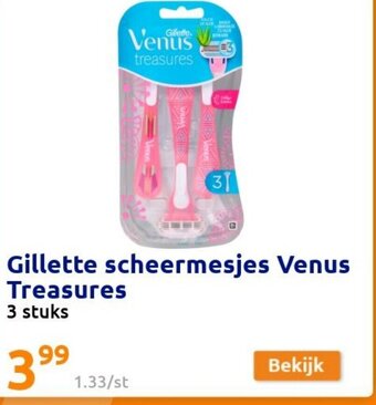 Action Gillette scheermesjes venus treasures aanbieding