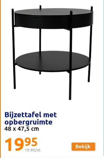 Bijzettafel met opbergruimte