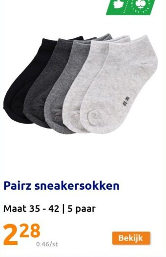 Action Pairz sneakersokken aanbieding