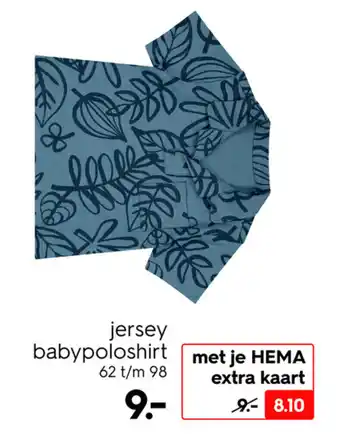 HEMA Jersey babypoloshirt aanbieding