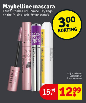 Kruidvat Maybelline mascara aanbieding