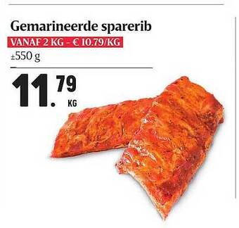 Buurtslagers Gemarineerde Sparerib aanbieding