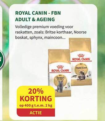 Horta Royal Canin Fbn Adult & Ageing aanbieding