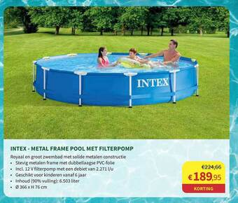 Horta Intex Metal Frame Pool Met Filterpomp aanbieding