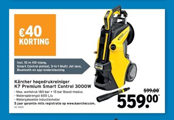 GAMMA Karcher hogedrukreiniger K7 Premium Smart Control 3000W aanbieding