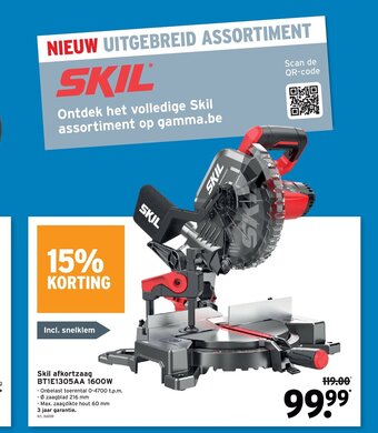 GAMMA Skil afkortzaag BT1E1305AA 1600W aanbieding