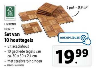 Set van 10 houttegels