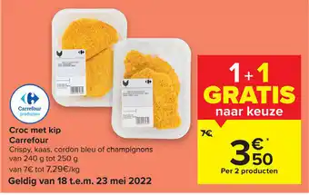 Carrefour Croc met kip 240g aanbieding
