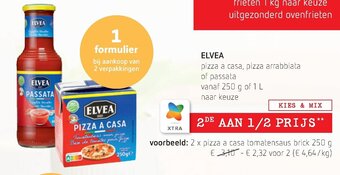 Spar Colruyt Elvea pizza a casa, pizza arrabbiata of passata aanbieding