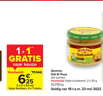 Carrefour Gamma old el paso aanbieding