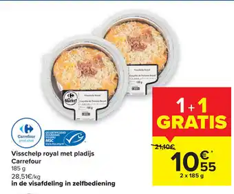 Carrefour Visschelp royal met pladijs 185g aanbieding