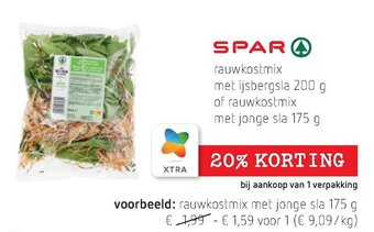 Spar Colruyt Spar rauwkostmix aanbieding