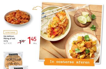 Spar Colruyt Kip zoetzuur, Peking of met curry aanbieding