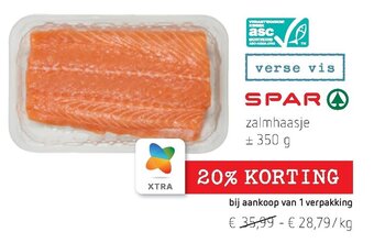 Spar Colruyt Spar zalmhaasje aanbieding