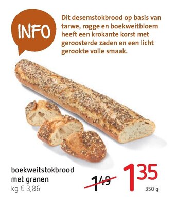 Spar Colruyt Boekweitstokbrood met granen aanbieding