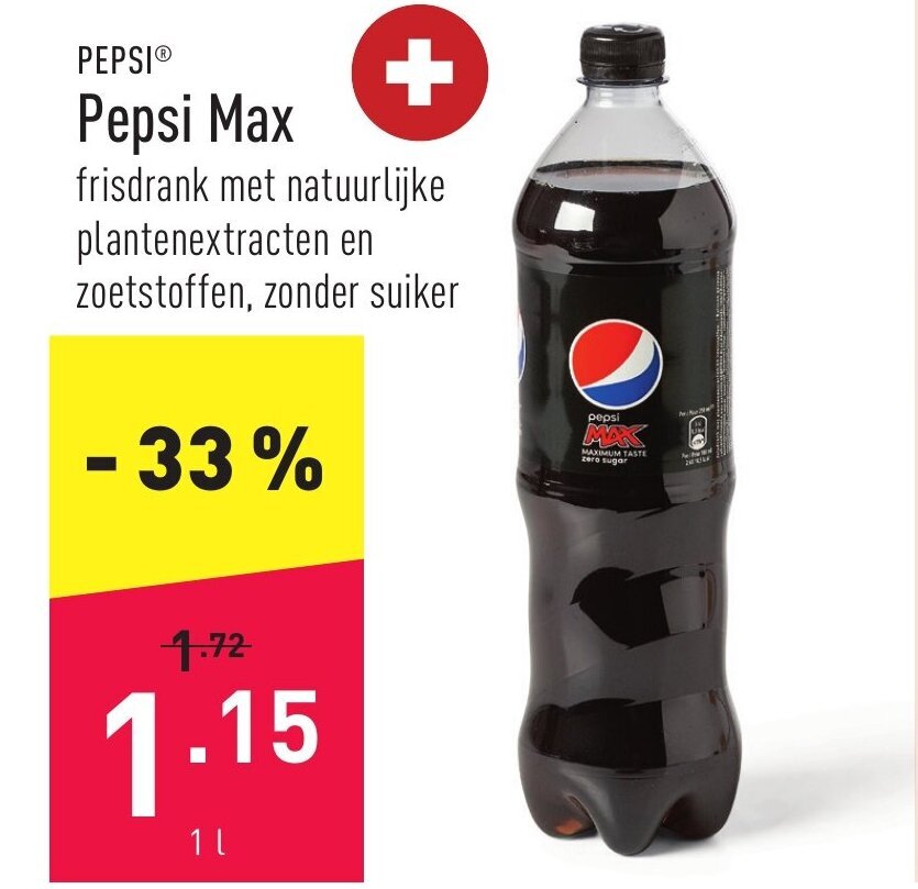 Pepsi max 1L promotie bij ALDI