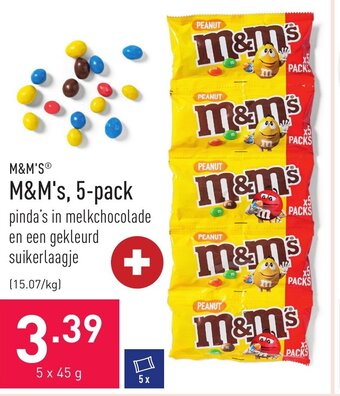 ALDI M&M's, 5-pack aanbieding