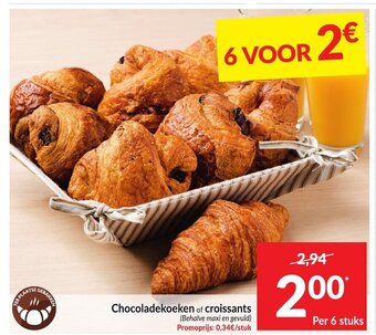 Intermarché Chocoladekoeken of croissants aanbieding