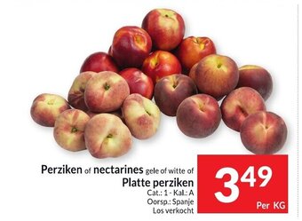 Intermarché Perziken of nectarines gele of witte of platte perziken aanbieding