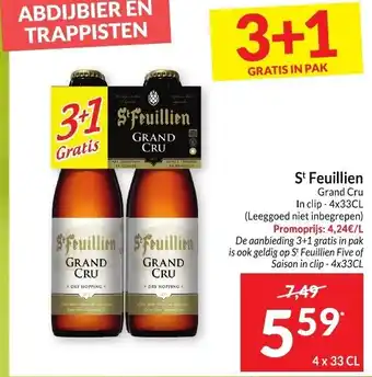 Intermarché St feuillien 4x33 cl aanbieding