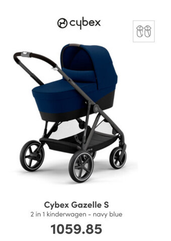 Baby & Tiener Cybex gazelle S 2 in 1 kinderwagen - navy blue aanbieding