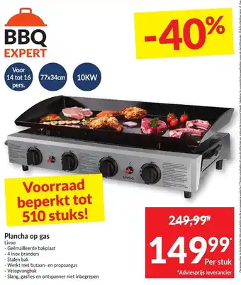 Plancha op gas
