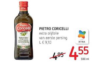 Spar Colruyt Pietro Coricelli Extra Olijfolie Van Eerste Persing aanbieding