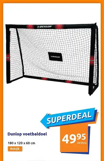 Action Dunlop Voetbaldoel 180 X 120 X 60 Cm aanbieding