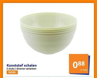 Action Kunststof Schalen aanbieding