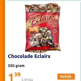 Action Chocolade Eclairs 350 Gram aanbieding