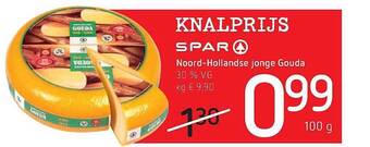 Spar Colruyt Noordhollandse Jonge Gouda aanbieding