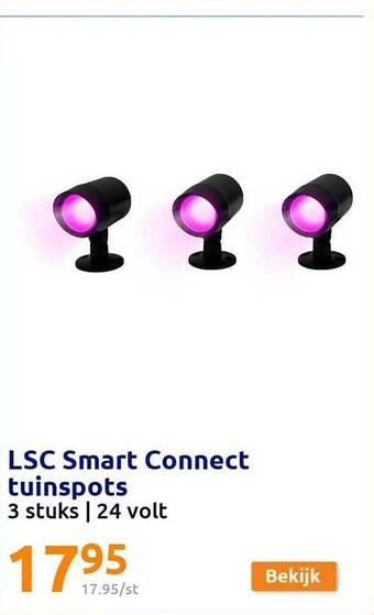 Action Lsc Smart Connect Tuinspots 3 Stuks 24 Volt aanbieding