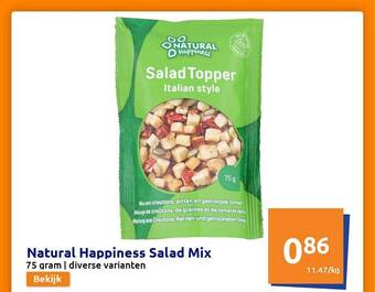 Action Natural Happiness Salad Mix 75 Gram aanbieding