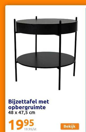 Bijzettafel Met Opbergruimte 48 X 47,5 Cm
