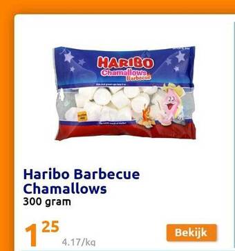 Action Haribo Barbecue Chamallows 300 Gram aanbieding