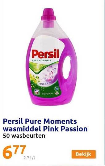 Action Persil Pure Moments Wasmiddel Pink Passion 50 Wasbeurten aanbieding