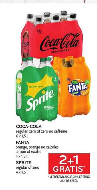 Alvo Coca Cola, Fanta, Sprite aanbieding