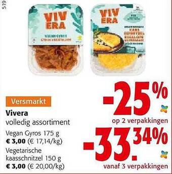 Vivera Vegan Gyros, Vegetarische Kaasschnitzel