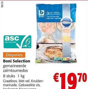 Colruyt Boni Selection Gemarineerde Zalmtournedos aanbieding