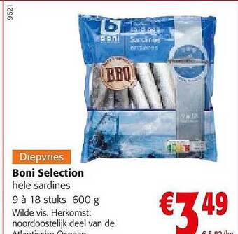 Colruyt Boni Selection Hele Sardines aanbieding