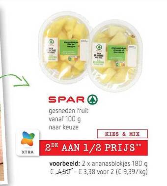 Spar Colruyt Spar Gesneden Fruit aanbieding
