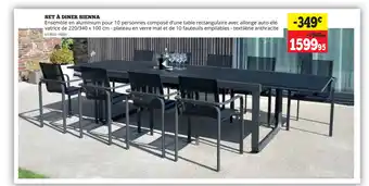 Set a diner sienna 220/340 x 100 cm